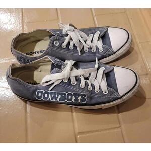 Dallas Cowboys Shoes Dark gray White Converse Style Men’s Size M 10 Women's 12